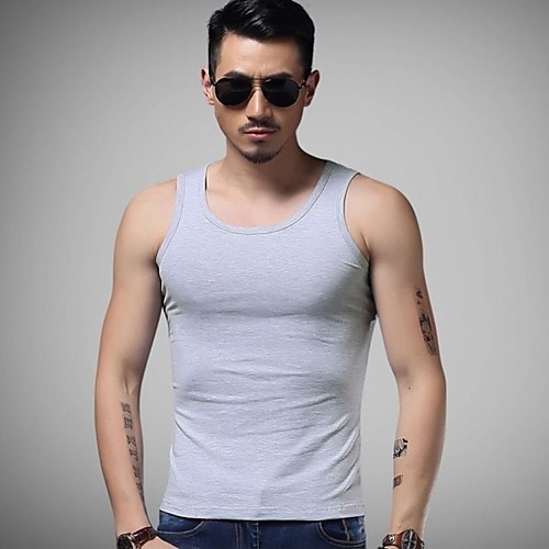 

men's pack of 2 fine ribbed scoop neck tanks - black - 3xl