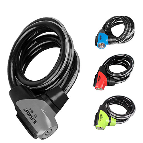 

Bike Cable Lock Cycling Wearable Anti Theft For Road Bike Mountain Bike MTB Folding Bike Recreational Cycling Fixed Gear Bike Cycling Bicycle Steel Alloy Dark Grey Red Blue