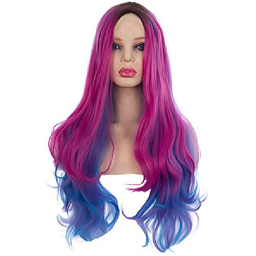 

audrey wig kids adult long wavy blue red cosplay costume party wig (kids)