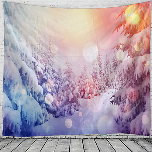 

Christmas Santa Claus Holiday Party Wall Tapestry Art Decor Blanket Curtain Picnic Tablecloth Hanging Home Bedroom Living Room Dorm Decoration Christmas Tree Snowfield