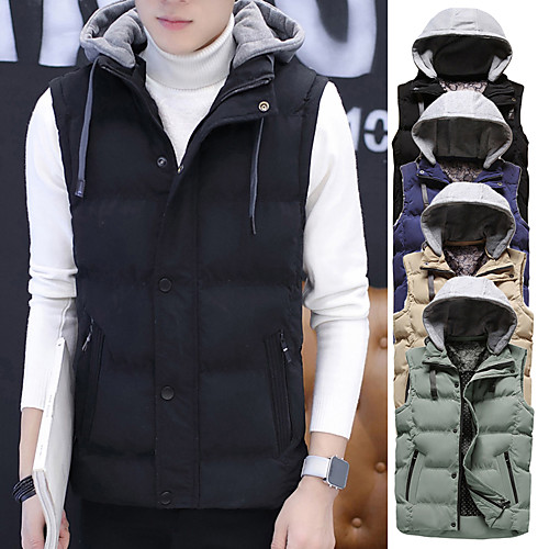 

Men's Hiking Vest / Gilet Fishing Vest Winter Outdoor Patchwork Thermal Warm Lightweight Windproof Breathable Winter Jacket Hunting Fishing Climbing Black Blue Khaki Green / Quick Dry