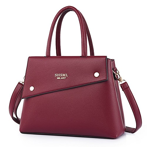 

Women's Bags Satchel Top Handle Bag Date Office & Career Handbags Black Blue Purple Red