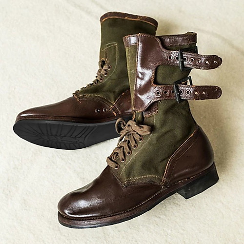 

Men's Boots Demonia Boots Work Boots Daily PU Non-slipping Dark Brown Army Green Dark Green Fall
