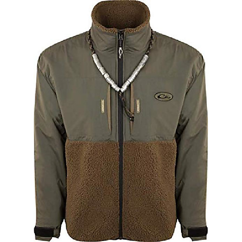 

mst guardian flex sherpa fleece eqwader full zip green timber small