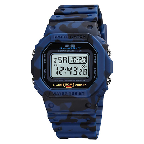 

SKMEI Men's Sport Watch Digital Digital Modern Style Sporty Camouflage Calendar / date / day Chronograph Alarm Clock / One Year / Silicone