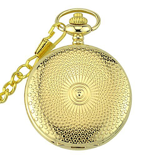 

vintage gold vision mens quartz pocket watch with chains (model 1)