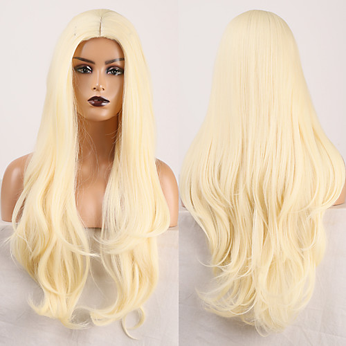 

Cosplay Costume Wig Synthetic Wig Wavy Body Wave Middle Part Wig Long Bleach Blonde#613 Synthetic Hair Women's Odor Free Fashionable Design Soft Blonde / Heat Resistant