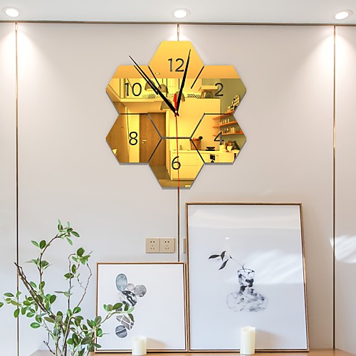 

DIY Digital Wall Clock 3D Mirror Surface Sticker Silent Clock Home Office Decor Wall Clock for Bedroom Office 26cm27cm