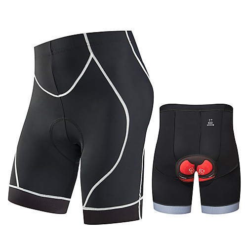 

men's cycling shorts 3d gel padded biking bicycle bike pants breathable anti-slip (l, black-01)