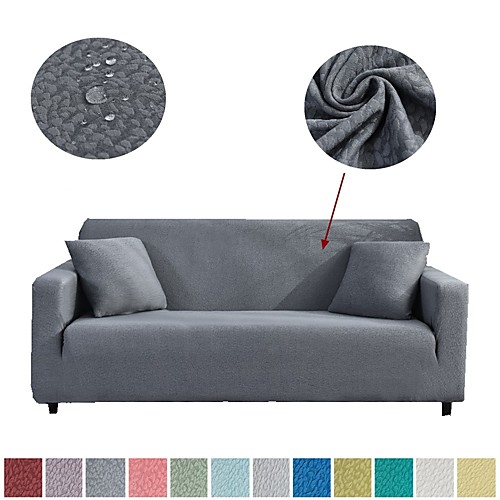 

Sofa Cover Solid Colored Embossed Polyester Slipcovers