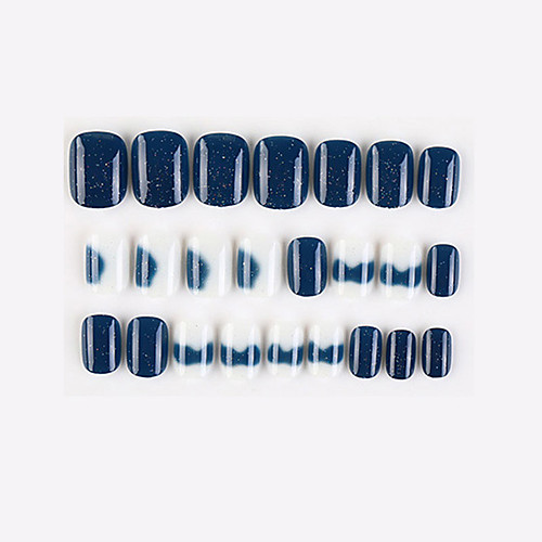 

24pcs Plastic Glossy Safety Removable Stylish Daily Artificial Nail Tips for Finger Nail / Romantic Series
