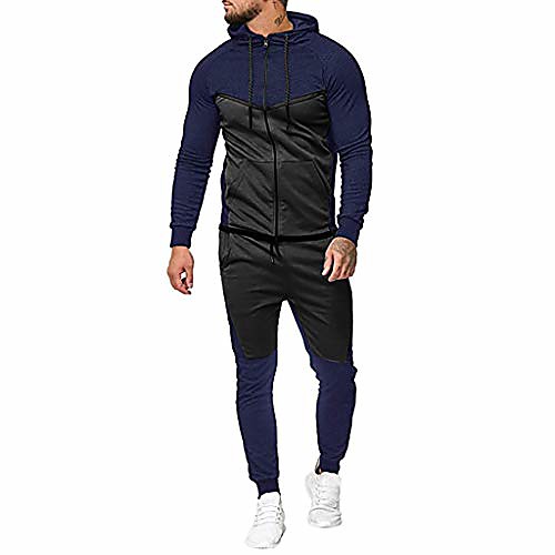 

mens sport sweat sants sweatshirt suit, slim fit zip hoodie jogging pencil pants tracksuit sets for men 2 pieces