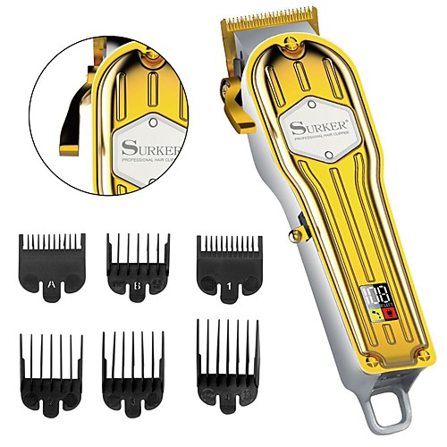 

Surker Hair clipper professional barber clippers adjustable cutter for men waterproof haircut machine cordless hair trimmer