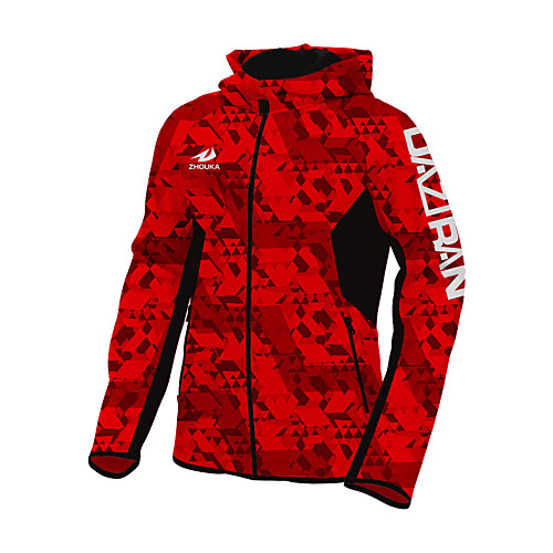 

Men's Long Sleeve Running Track Jacket Windbreaker Outerwear Coat Top Athletic Athleisure Windproof Breathable Quick Dry Fitness Gym Workout Running Jogging Training Sportswear Normal Red Activewear