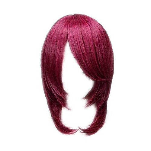

18 straight women wig - soul eater spirit albarn (wine red)