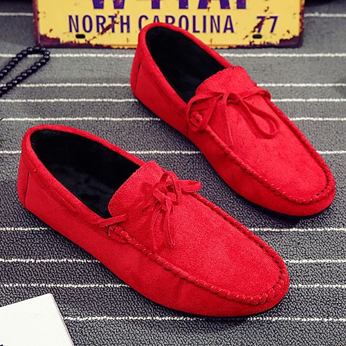 

Men's Loafers & Slip-Ons Daily PU Black Red Gray Fall