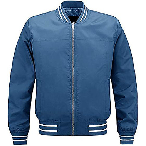 

men's lightweight jacket outdoor breathable coat causal jacket for baseball golf long sleeve sportswear blue
