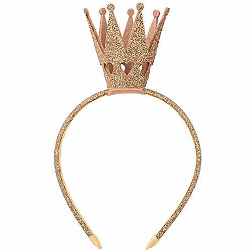 

shiny birthday crowns for women, gold toddler headbands half birthday outfit baby girl by