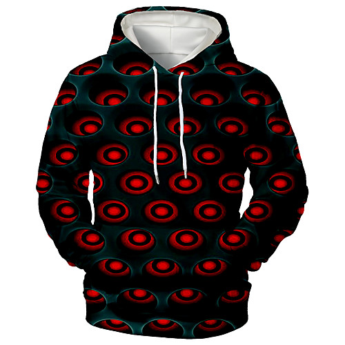 

Men's Pullover Hoodie Sweatshirt Print Graphic 3D Front Pocket Daily 3D Print 3D Print Casual Hoodies Sweatshirts Red