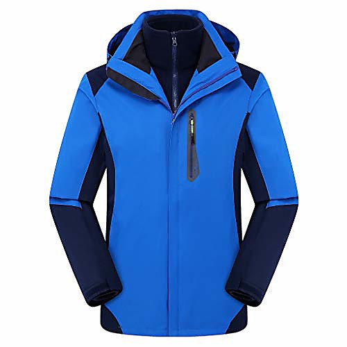 

Hiking Fleece Jacket Outdoor Thermal Warm Waterproof Windproof Wear Resistance Coat Top Camping / Hiking Hunting Fishing Sapphire Navy White