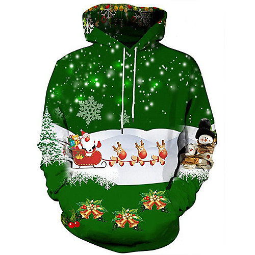 

Men's Pullover Hoodie Sweatshirt 3D Hoodies Set Cat Graphic 3D Christmas 3D Print Casual Christmas Hoodies Sweatshirts Green