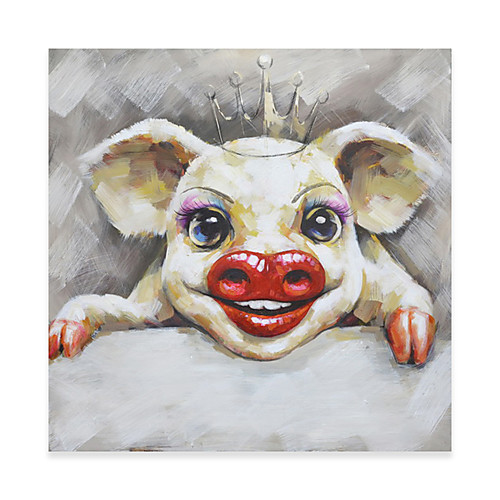 

Animal Oil Painting On Canvas Dance Pig Abstract Contemporary Art Wall Paintings Handmade Painting Home Office Decorations Canvas Wall Art Painting Rolled Canvas No Frame Unstretched