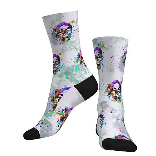 

Crew Socks Compression Socks Calf Socks Athletic Sports Socks Cycling Socks Women's Men's Bike / Cycling Breathable Soft Comfortable 1 Pair Skull Cotton White S M L / Stretchy / Halloween