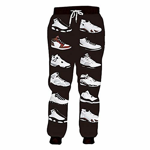 

man 3d shose printed casual hip hop wears joggers harem pants cool sweatpants jordan 23 xxxl