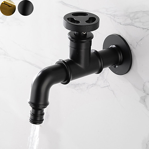 

Superior Quality Washing Machine tap Antique Copper Electroplated Wall Mount Single Cross Handle One Hole Bathroom Faucet Lavatory Cold Water Only Washing Machine Balcony Mop Sink Taps