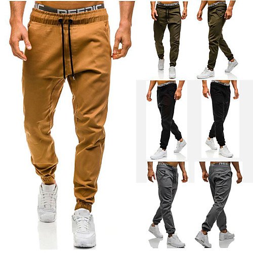 

Men's Sweatpants Joggers Jogger Pants Street Bottoms Winter Fitness Gym Workout Running Training Exercise Breathable Soft Sweat-wicking Sport Solid Colored Black Army Green Grey Khaki / Micro-elastic