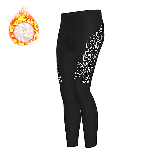 

21Grams Men's Cycling Tights Cycling Pants Winter Fleece Bike Tights Padded Shorts / Chamois Pants Thermal Warm Fleece Lining Breathable Sports Black Mountain Bike MTB Road Bike Cycling Clothing