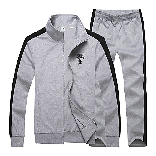 

men's big & tall athletic sports tracksuits causal full zip loose fit sweatsuit