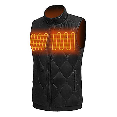 

electric heated vest usb charging heated clothing for men black