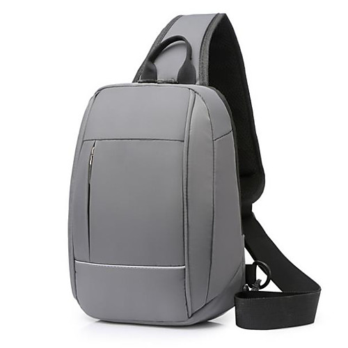 

Men's Bags Polyester Sling Shoulder Bag Chest Bag Zipper Fashion Going out Office & Career Baguette Bag MessengerBag Black Blue Gray