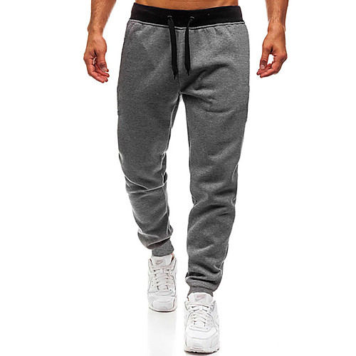 

men's active casual comfy fitting fleece sweatpants - black - medium