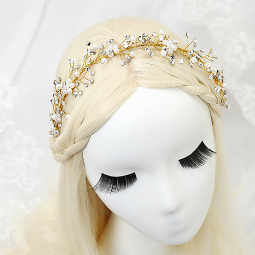 

Imitation Pearl / Rhinestone / Alloy Headpiece with Rhinestone / Faux Pearl 1 Piece Wedding Headpiece