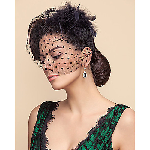 

Net / Fabrics Headpiece with Flower 1 Piece Wedding Headpiece