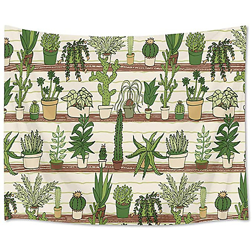 

Wall Tapestry Art Decor Blanket Curtain Picnic Tablecloth Hanging Home Bedroom Living Room Dorm Decoration Polyester Cactus Pattern