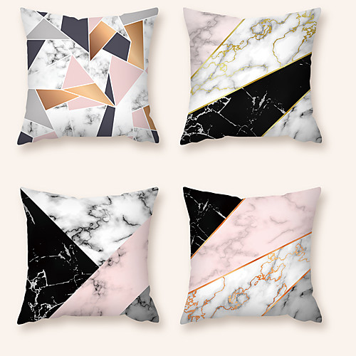 

Cushion Cover 4PC Short Plush Soft Decorative Square Throw Pillow Cover Cushion Case Pillowcase for Sofa Bedroom 45 x 45 cm (18 x 18 Inch) Superior Quality Machine Washable