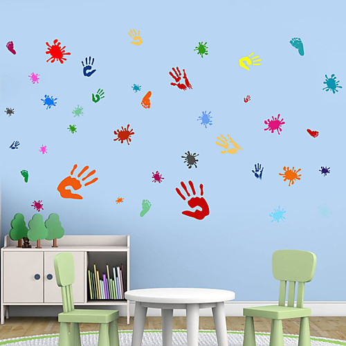 

Ink Pattern Palm Print Personalized Wall Sticker Living Room Bedroom Children's Room Background Decoration Removable Wall Sticker 3090CM