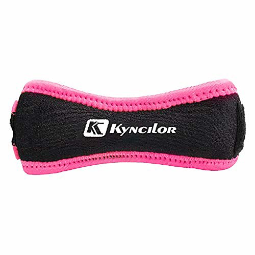 

patella knee strap, 2 pack pain relief knee brace, patellar tendon support band for arthritis, acl, running, basketball, meniscus tear, sports, athletic (pink)