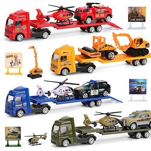 

1:48 Metal Truck Race Car Backhoe Loader Wheel Excavator Plane Diecast Vehicle Construction Set Toys Car Simulation Parent-Child Interaction Boys' Kids Car Toys