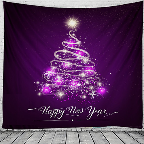 

Christmas Santa Claus Holiday Party Wall Tapestry Art Decor Blanket Curtain Picnic Tablecloth Hanging Home Bedroom Living Room Dorm Decoration Christmas Tree