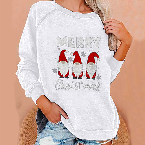 

Women's Pullover Sweatshirt Graphic Christmas Casual Christmas Hoodies Sweatshirts White Black Wine