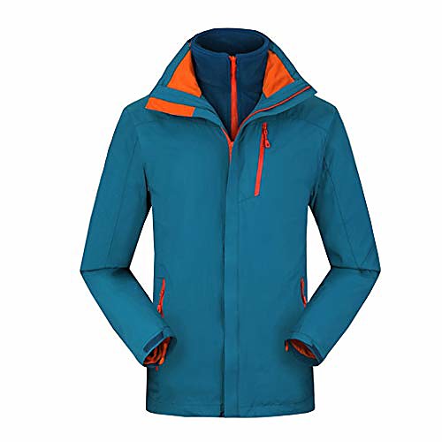 

Women's Men's Hoodie Jacket Hiking Softshell Jacket Hiking Windbreaker Outdoor Lightweight Windproof Fleece Lining Breathable Jacket Top Fishing Climbing Camping / Hiking / Caving Light Blue orange