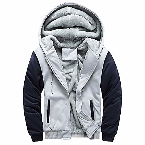 

Men's Hiking Fleece Jacket Winter Outdoor Lightweight Windproof Breathable Quick Dry Winter Jacket Top Fleece Fishing Climbing Camping / Hiking / Caving W11 gray W11 black W03 dark blue W03 light