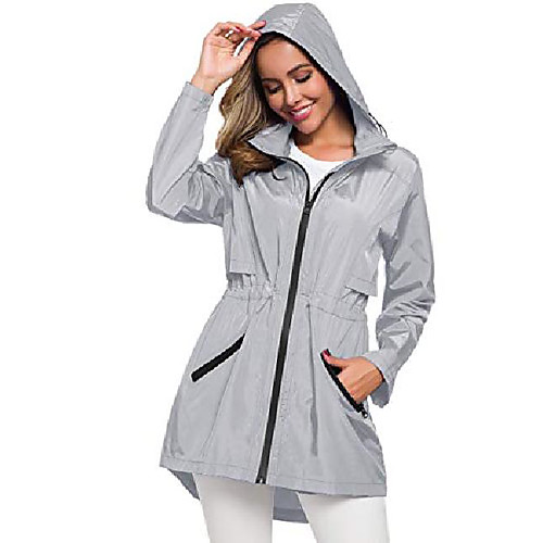 

Women's Hiking Skin Jacket Hiking Windbreaker Outdoor Packable Lightweight UV Sun Protection Windproof Outerwear Jacket Top Fishing Climbing Running ArmyGreen White Yellow Orange / Quick Dry