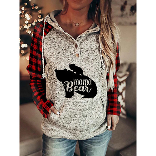 

Women's Hooded Color Block Women's Hoodies Long Sleeve Sweater Cardigans Hooded Fall Winter Gray