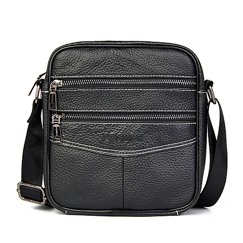 

Men's Bags Cowhide Wallet Zipper Daily Outdoor 2021 Black Brown