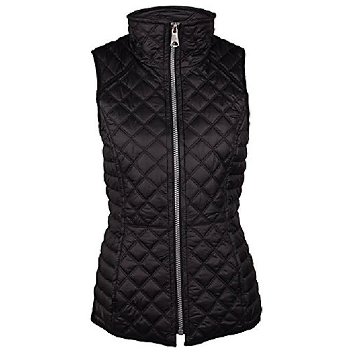 

women's lightweight quilted vest, black, x-large